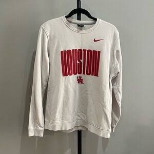 Nike University of Houston White Crew Neck Sweater Size Medium